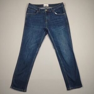 DU/ER Performance Denim Jeans Men 27x28 Blue Stretch Slim Fit Solid Cotton Blend